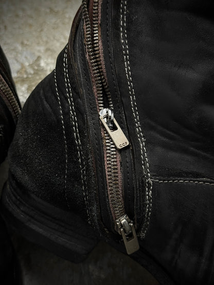 Carol Christian Poell 'AM/2601 CUBS-PTC/10' Object-dyed Horse Culatta Leather Tornado Boots detail | DRIEW GARMENTS