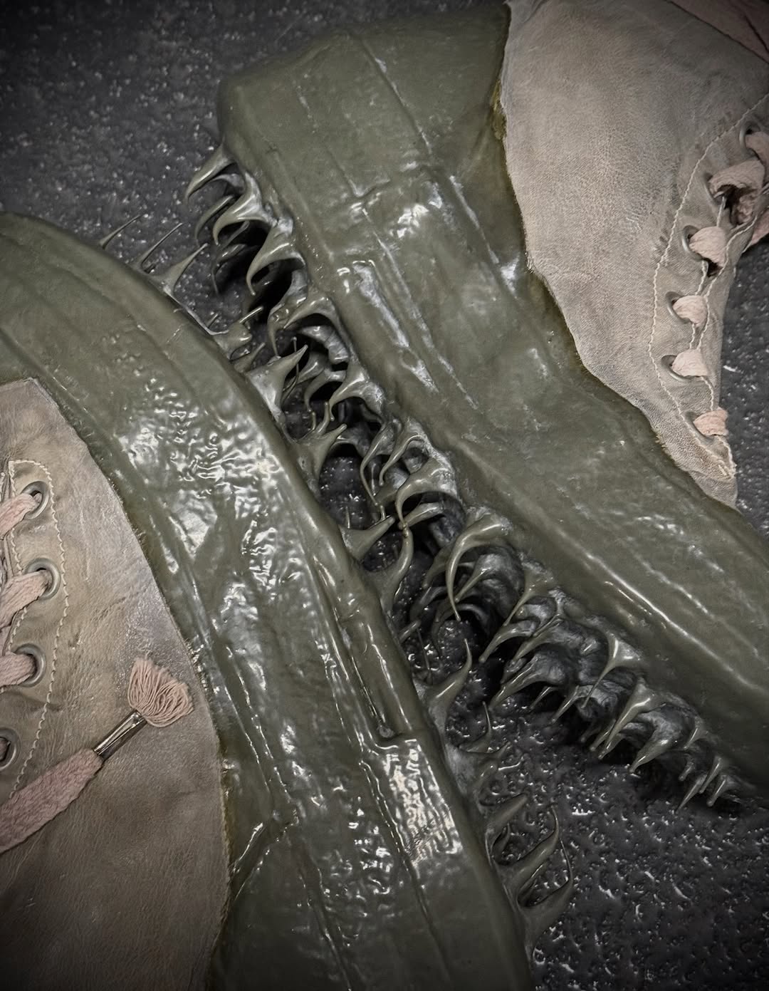 Carol Christian Poell 'AM/2524 ROOMS-PTC/33' Kangaroo Leather Drip Sneakers detail | DRIEW GARMENTS