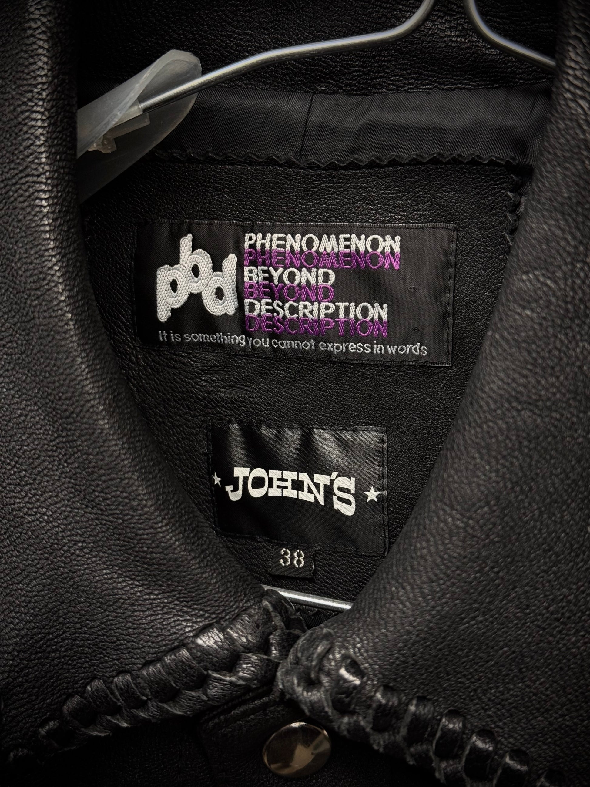 phenomenon beyond description x JOHN'S Braided Goatskin Leather Trucker Jacket detail | DRIEW GARMENTS