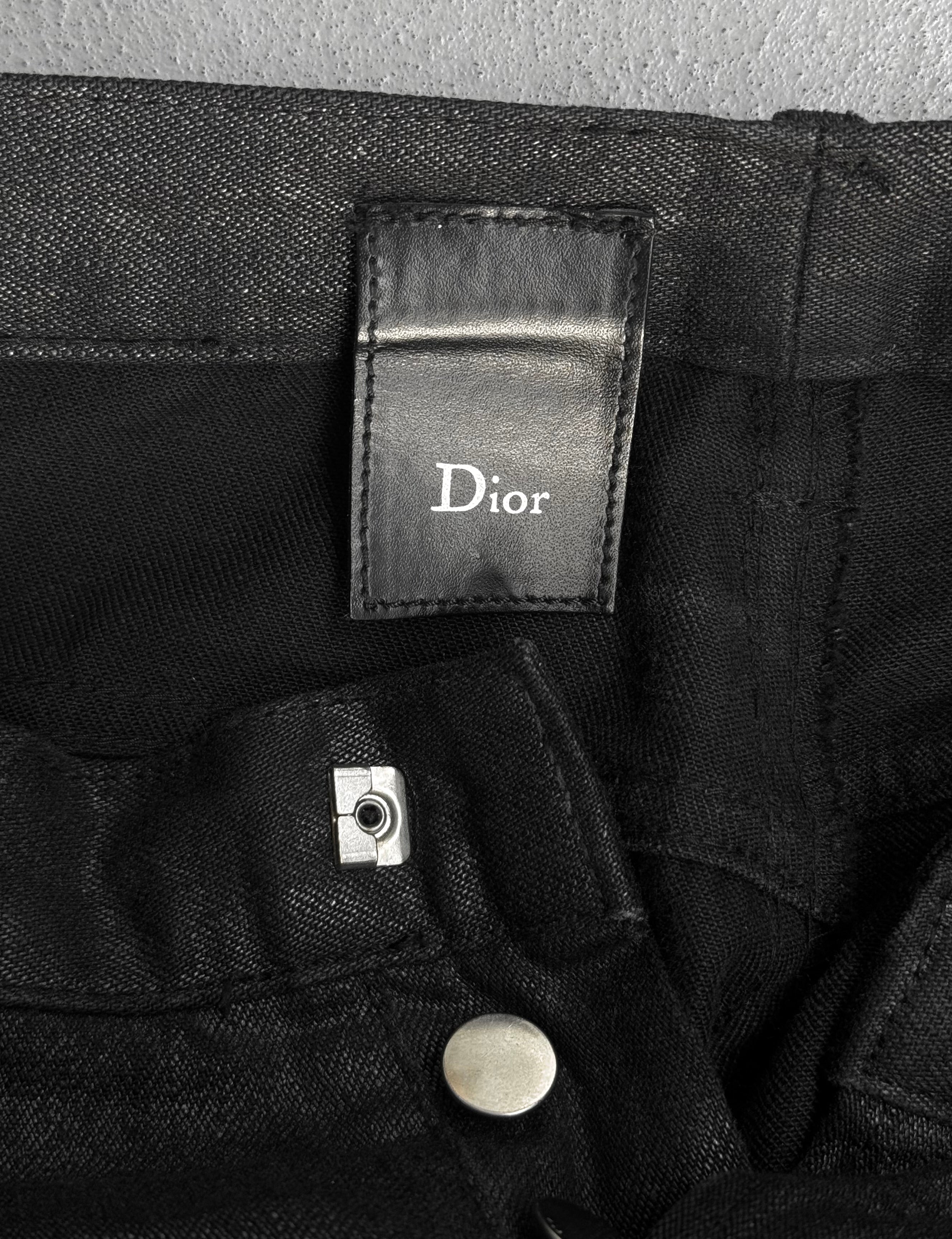 Dior Homme Early 2000s Wax Coated Denim Jeans | Size 27-28 – DRIEW