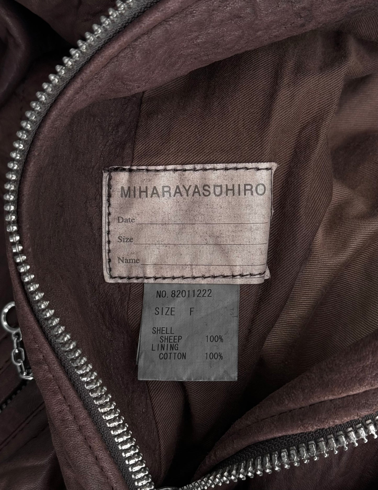 MiharaYasuhiro AW03 Distressed Sheepskin Leather Jacket