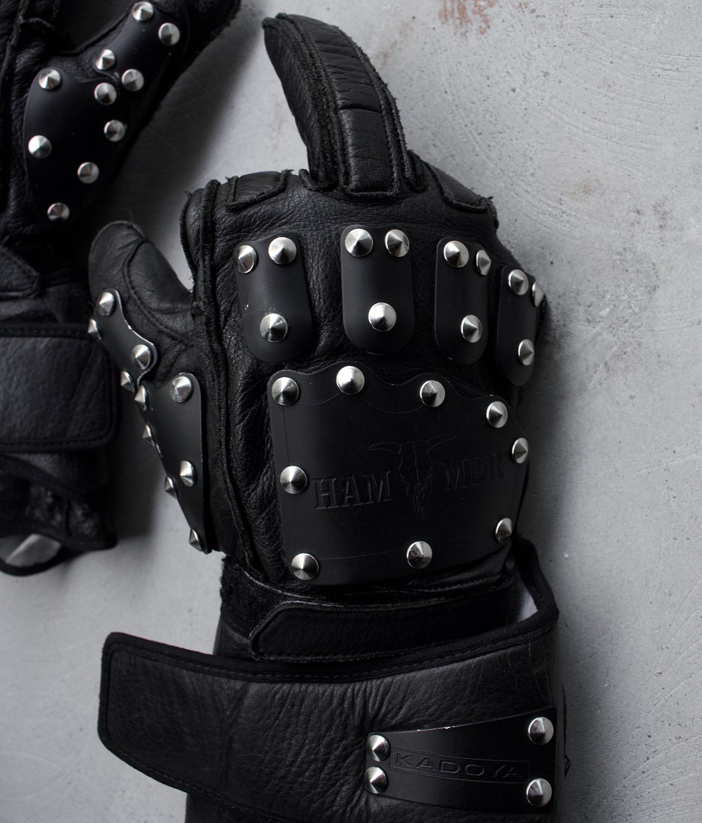 Kadoya “HAMMER” Studded Motorcycle Gloves