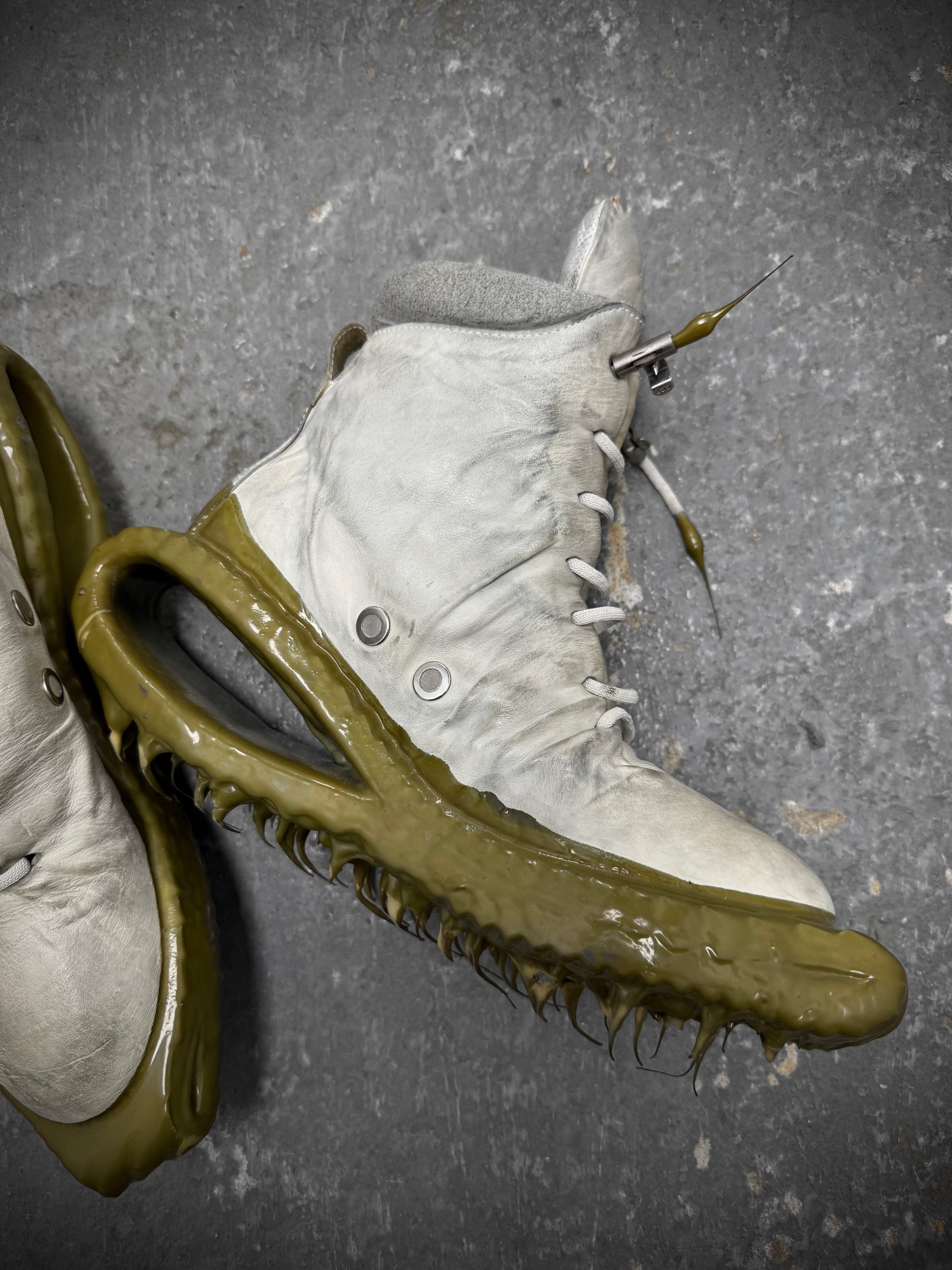 Carol Christian Poell Kangaroo Leather Drip Sneakers | DRIEW