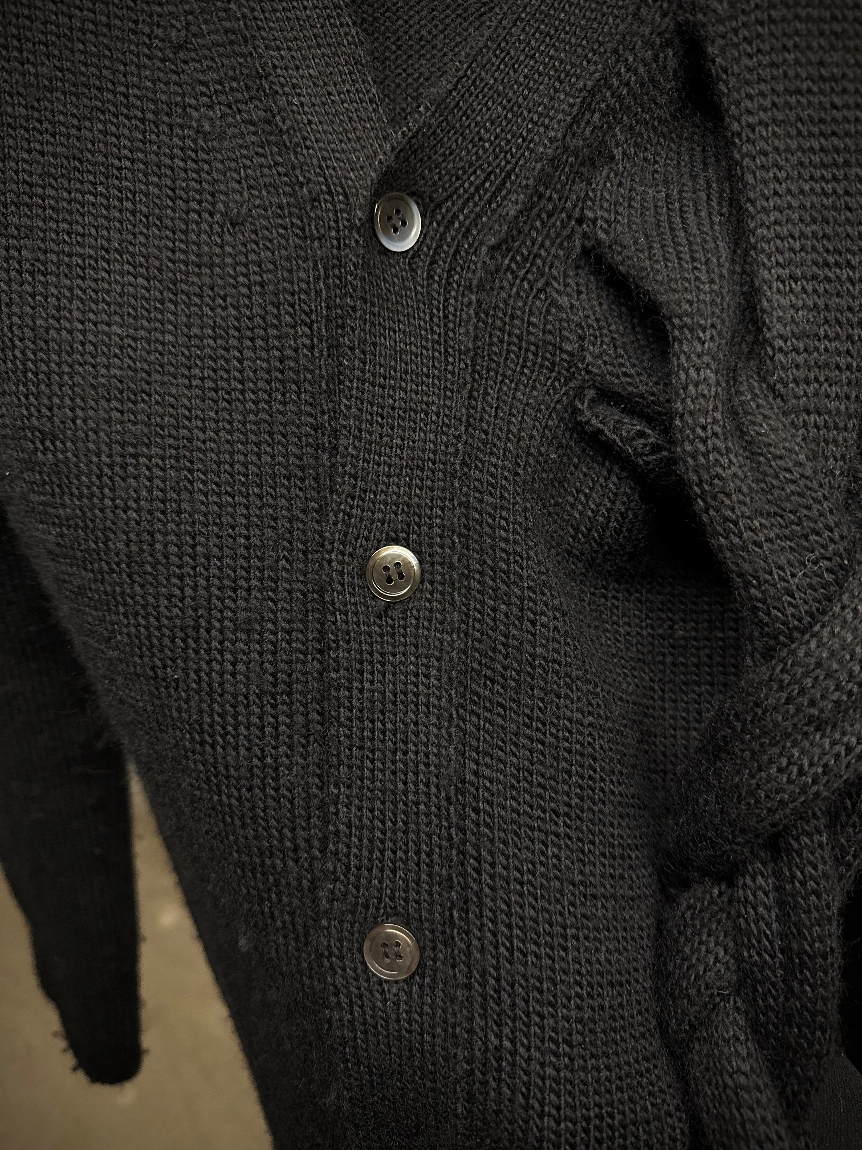 CDG AW14 Cut Out Wool Knit Cardigan | Archive Fashion – DRIEW