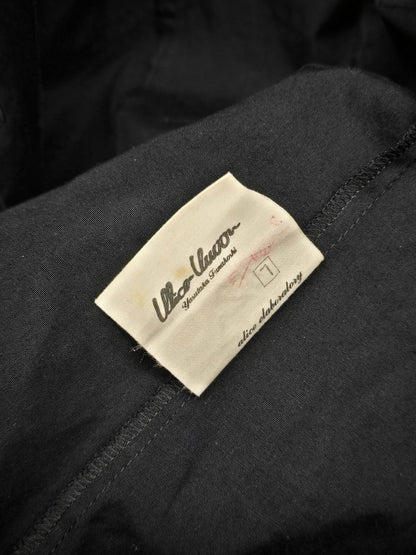 Alice Auaa 90s Dark Navy Gothic Double Layer Tailored Shirt detail | DRIEW GARMENTS