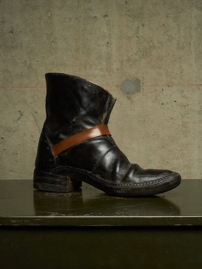 Carol Christian Poell SS08 "Off-Scene" 'AM/2411 BUC-PTC/1' Horse Leather Rubber Band Boots