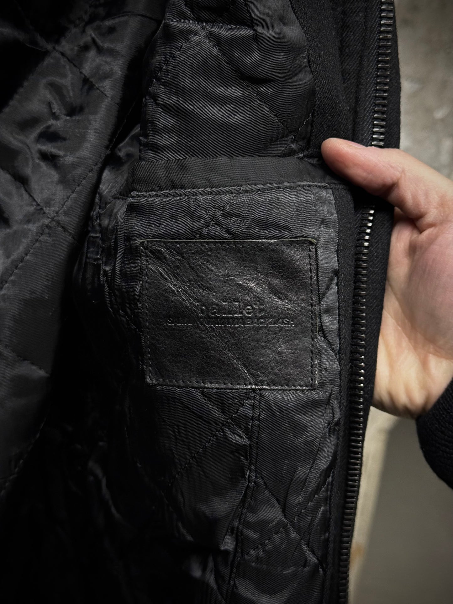 ballet by Isamu Katayama "BACKLASH" Fox Fur Hooded Hybrid Cow Leather Sleeves Field Jacket