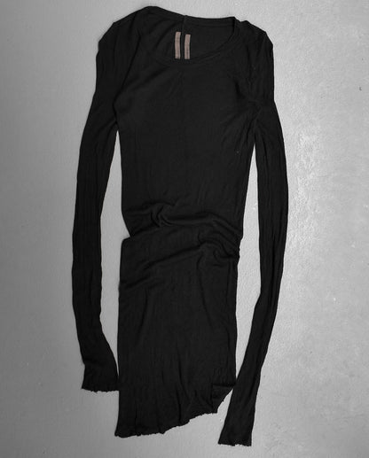Rick Owens DRKSHDW SS05 "SCORPIO" Stripe Sheer Frayed Edge Long-sleeves