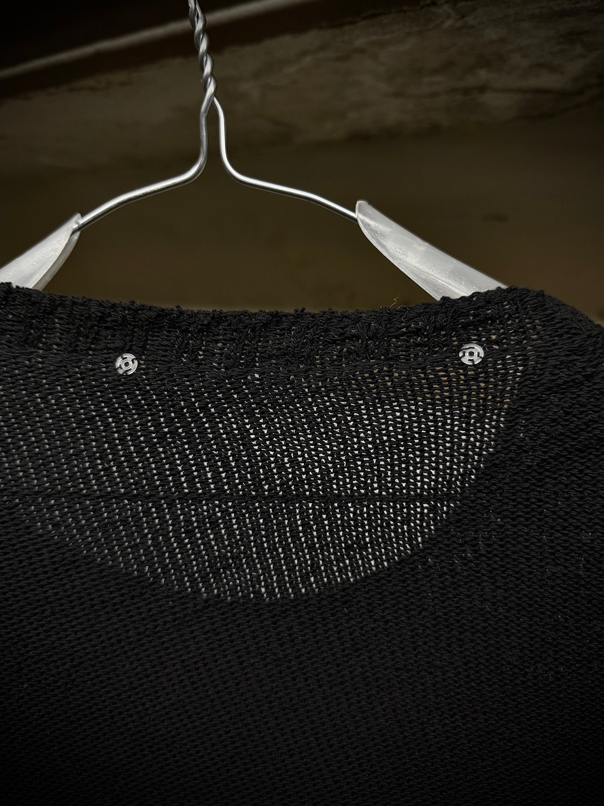 Carol Christian Poell ‘KM/2629-IN PENTASIR/10’ Seamless Round Neck Wool Knitted Sweater detail | DRIEW GARMENTS