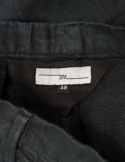 Zam Barrett Striped Heavy Linen Wide-Leg Pants