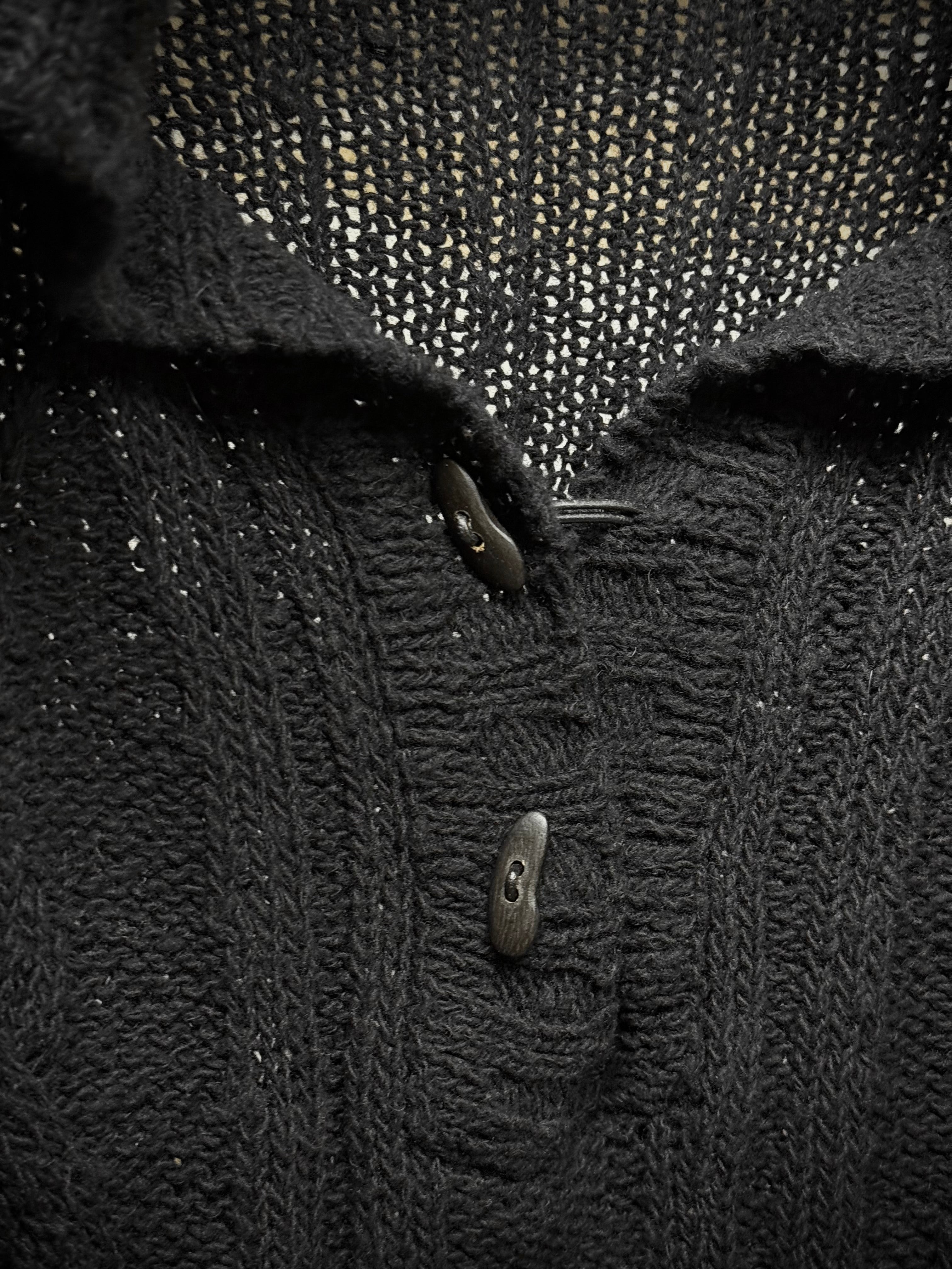 Ann Demeulemeester 00s Wool Cable Knit Henley Sweater – DRIEW