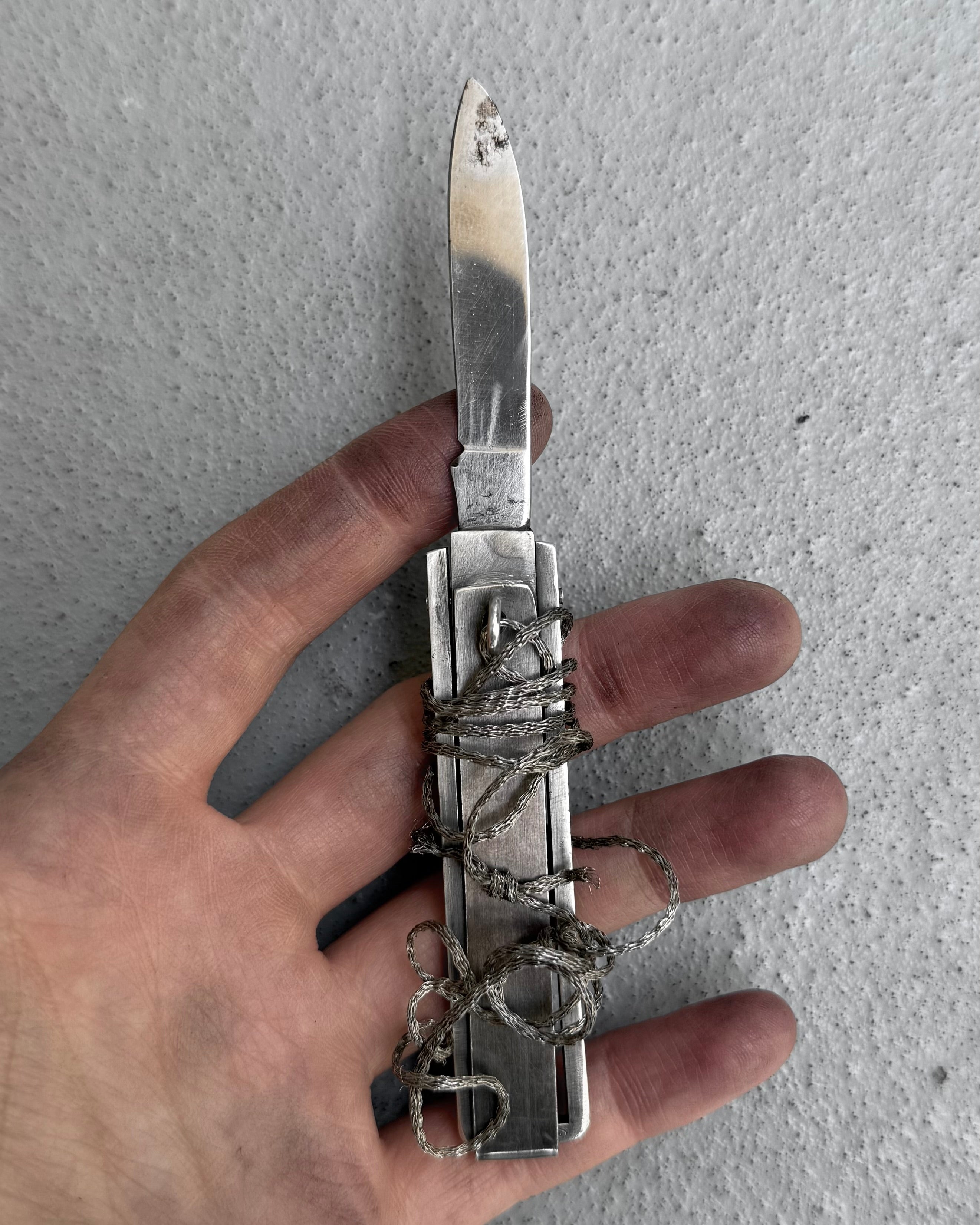 Carol Christian Poell MM2494 Silver Knife Chain Necklace – DRIEW