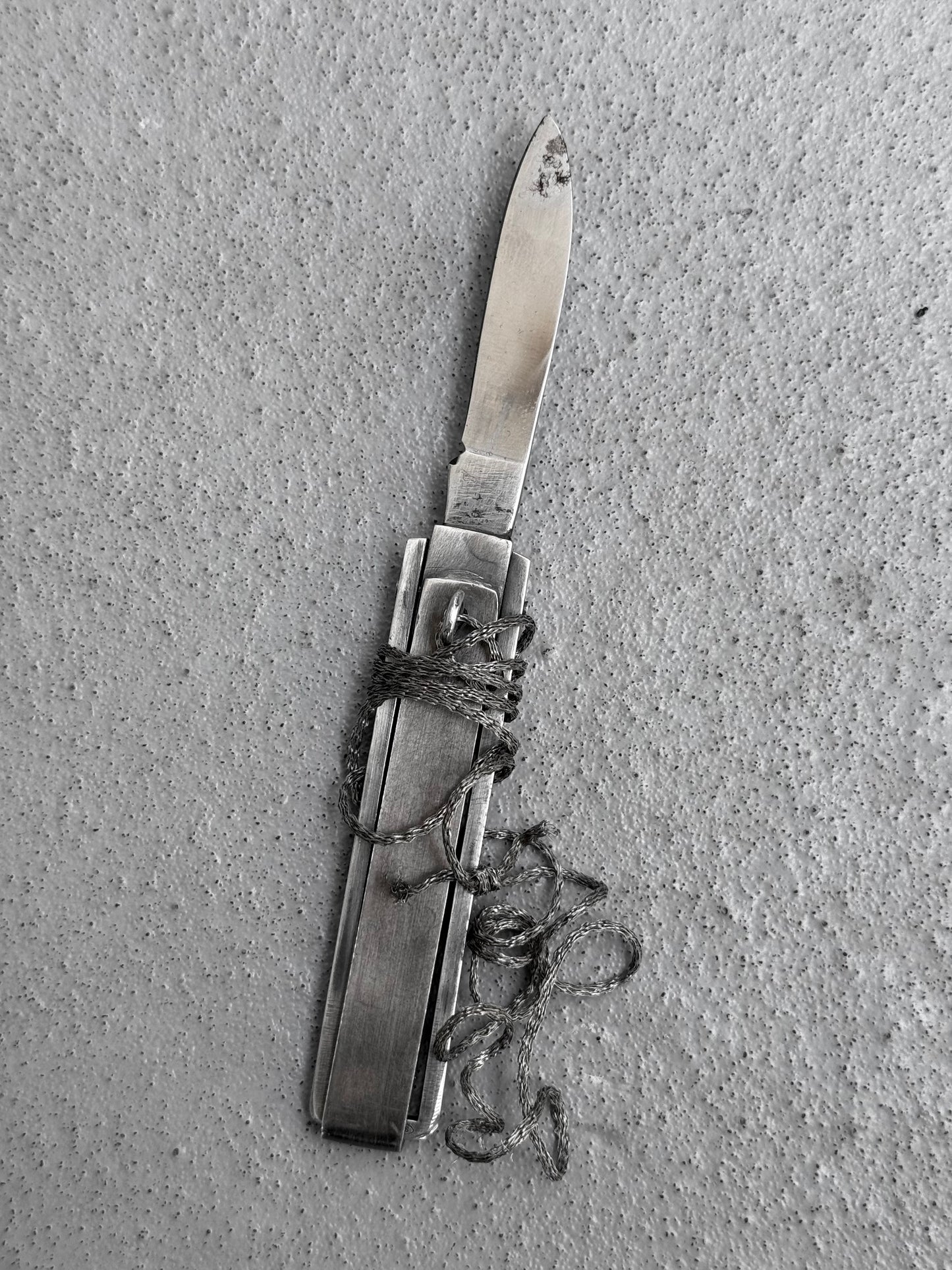 Carol Christian Poell 'MM2494' Silver Trapeze Knife Chain Necklace