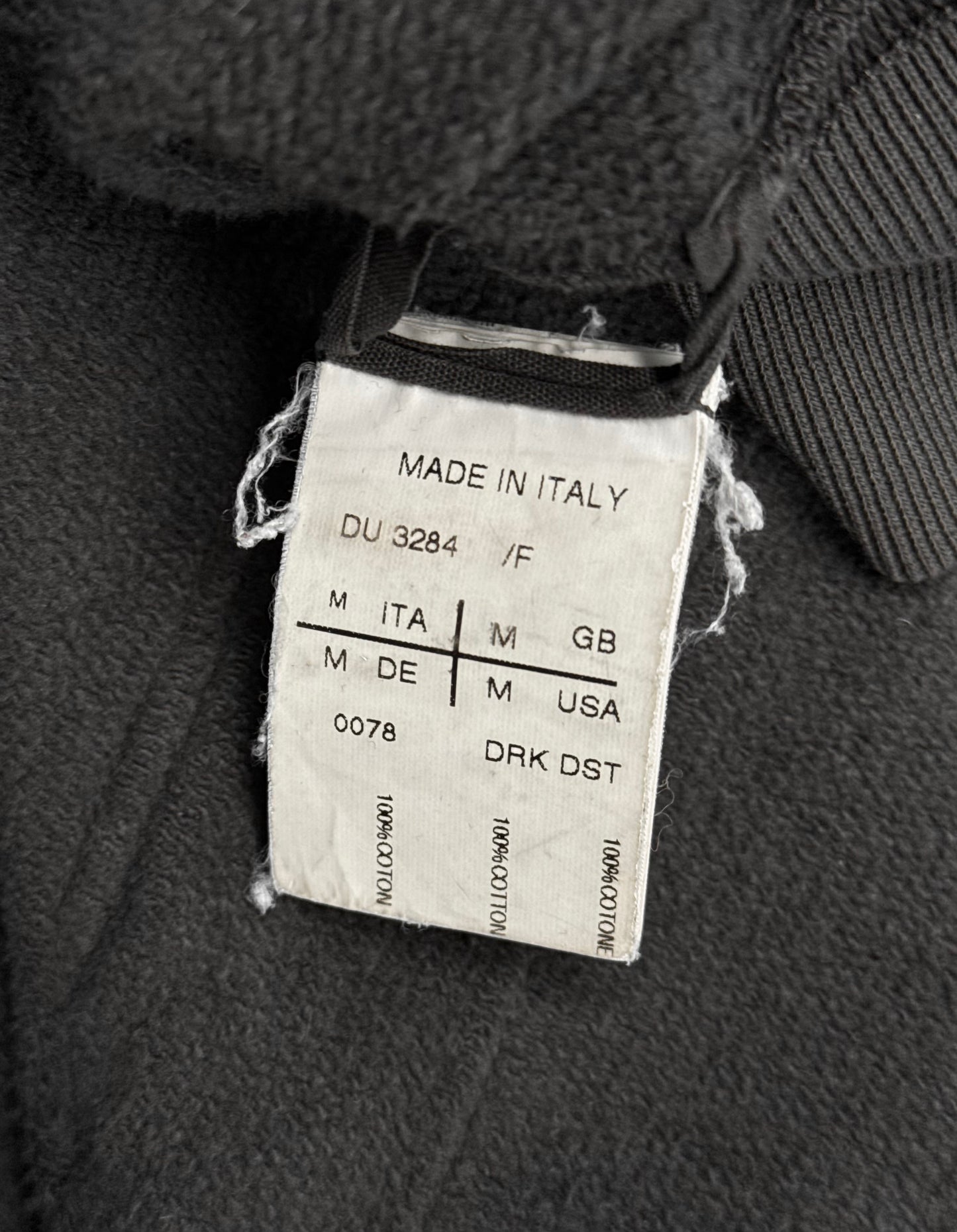 Rick Owens DRKSHDW SS12 “NASKA” Dark Dust Drawstring Hoodie