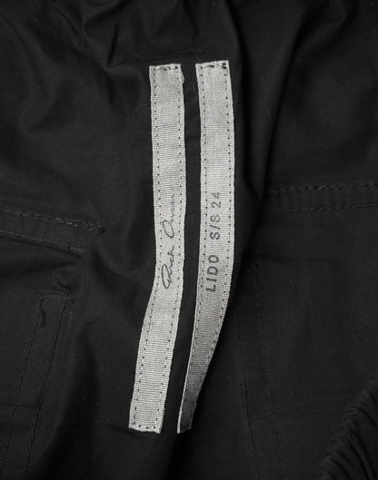 Rick Owens SS24 “LIDO” Black Lightweight Drop-crotch Pants