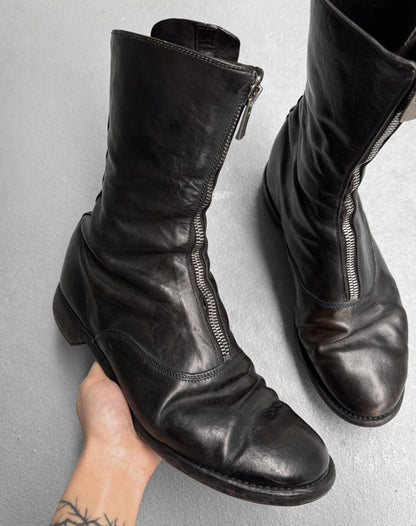 GUIDI ‘310’ Full-grain Horse Leather Front Zip Boots