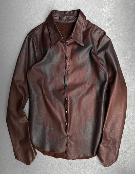 IfSixWasNine 'SHIRT GYPSY-G.0. J/M' Foliage Print Horse Leather Shirt