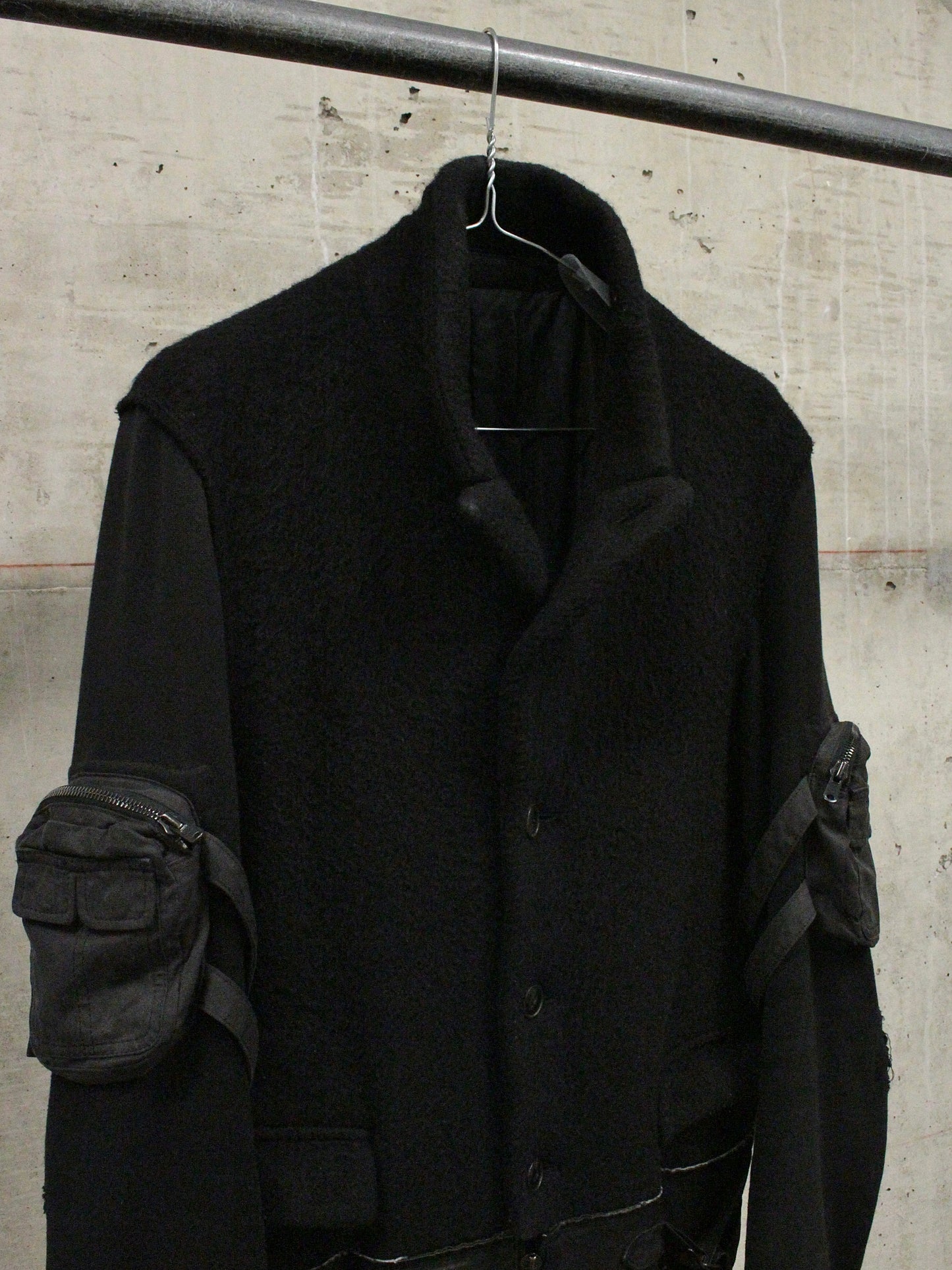 Number (N)ine AW05 "The High Streets" Hybrid Wool Sheep Leather Cargo Blazer