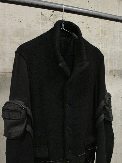 Number (N)ine AW05 "The High Streets" Hybrid Wool Sheep Leather Cargo Blazer