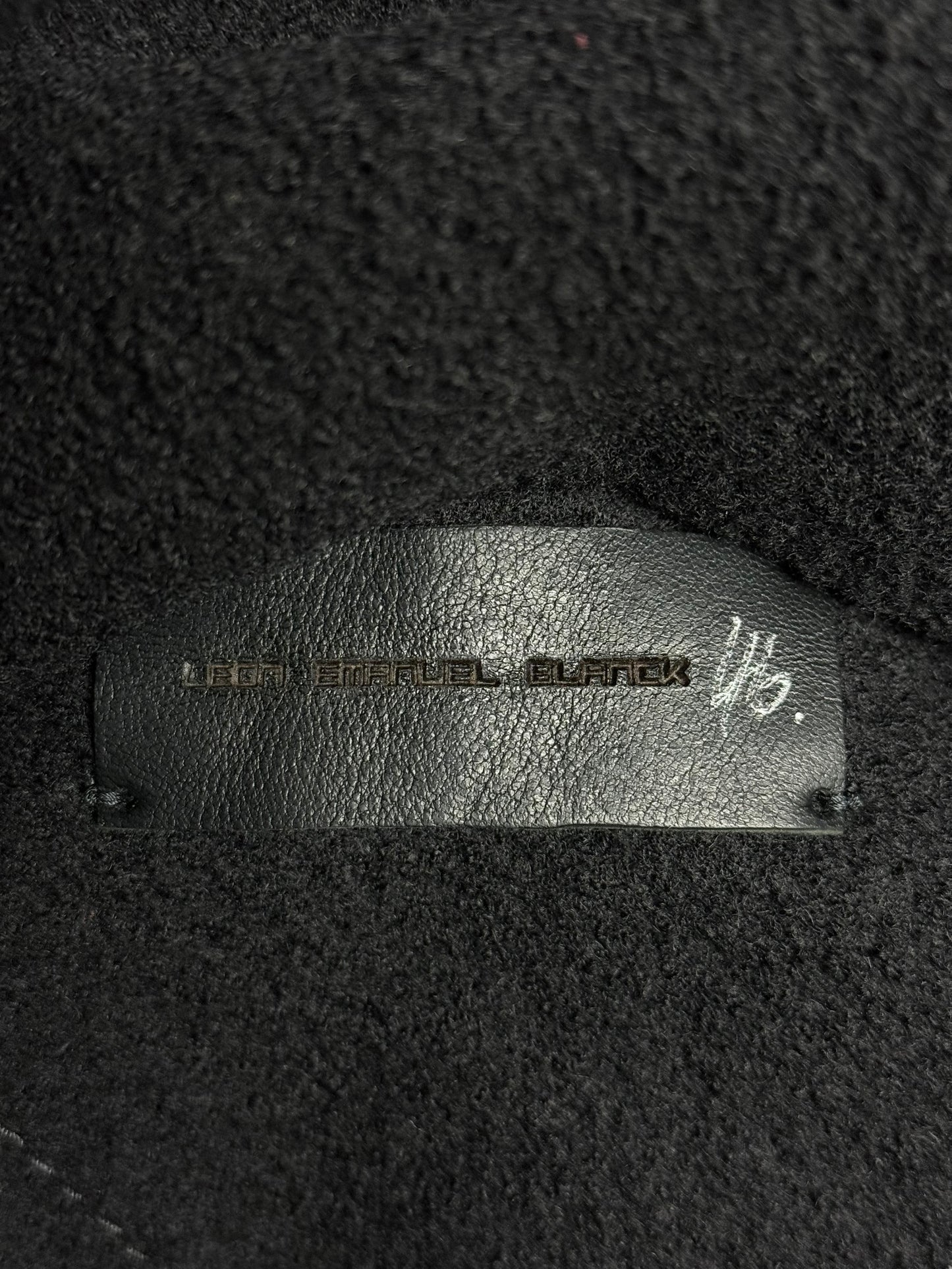 LEON EMANUEL BLANCK 'DIS-M-SJ/02' Virgin Wool Overlock Distortion Strait Jacket detail | DRIEW GARMENTS