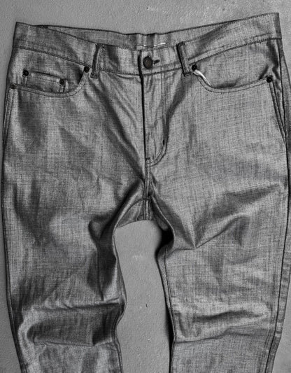 Saint Laurent Paris SS19 Radioactive Waxed “D02” Skinny Denim