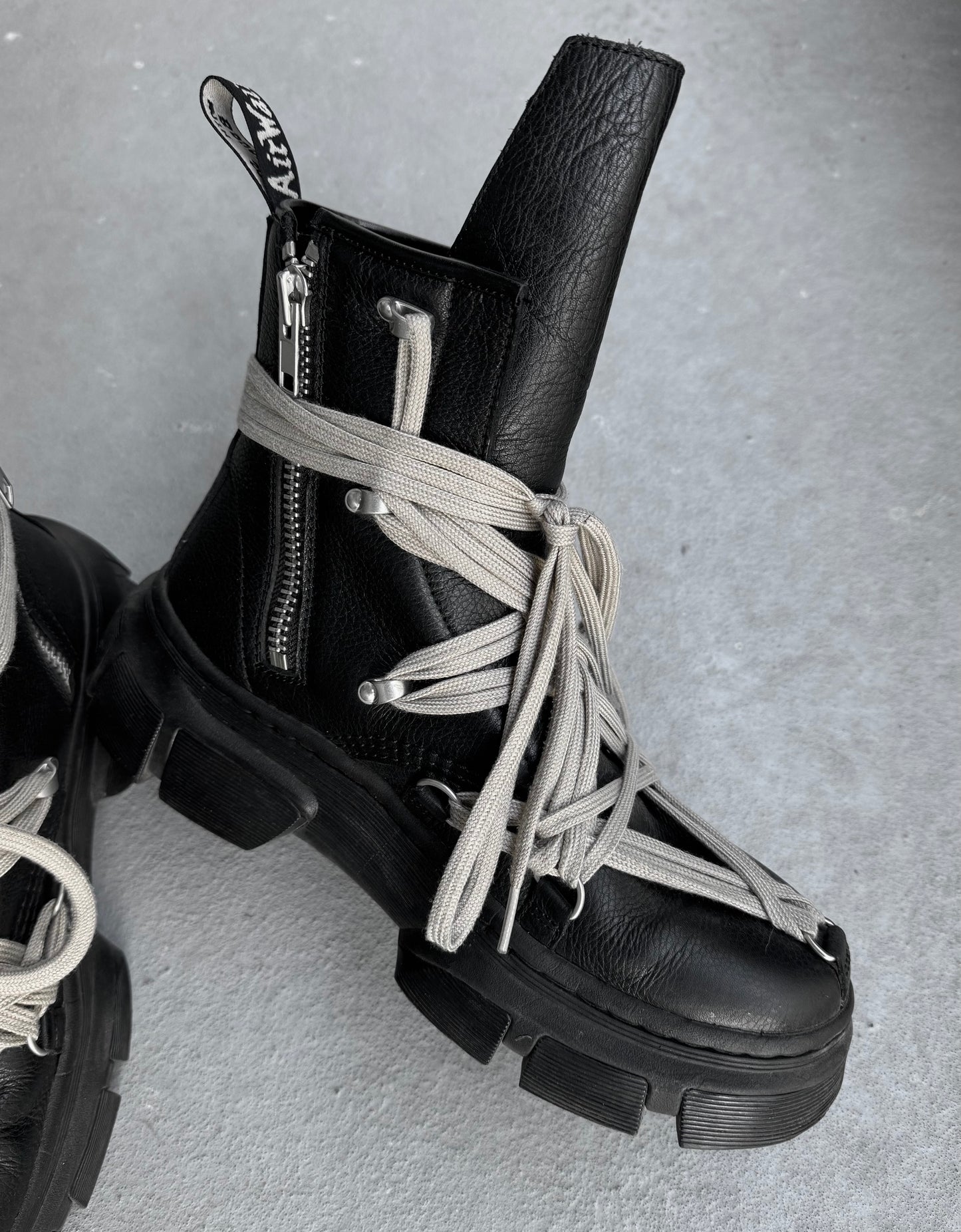 Rick Owens x Dr. Martens 1460 DMXL Megalace Leather Lace-up Boots