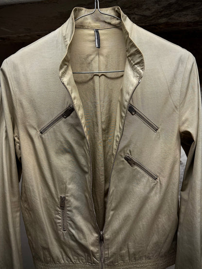 DIOR HOMME by Hedi Slimane SS07 “We Look Good Together”Beige Multi Zip Cropped Jacket detail | DRIEW GARMENTS