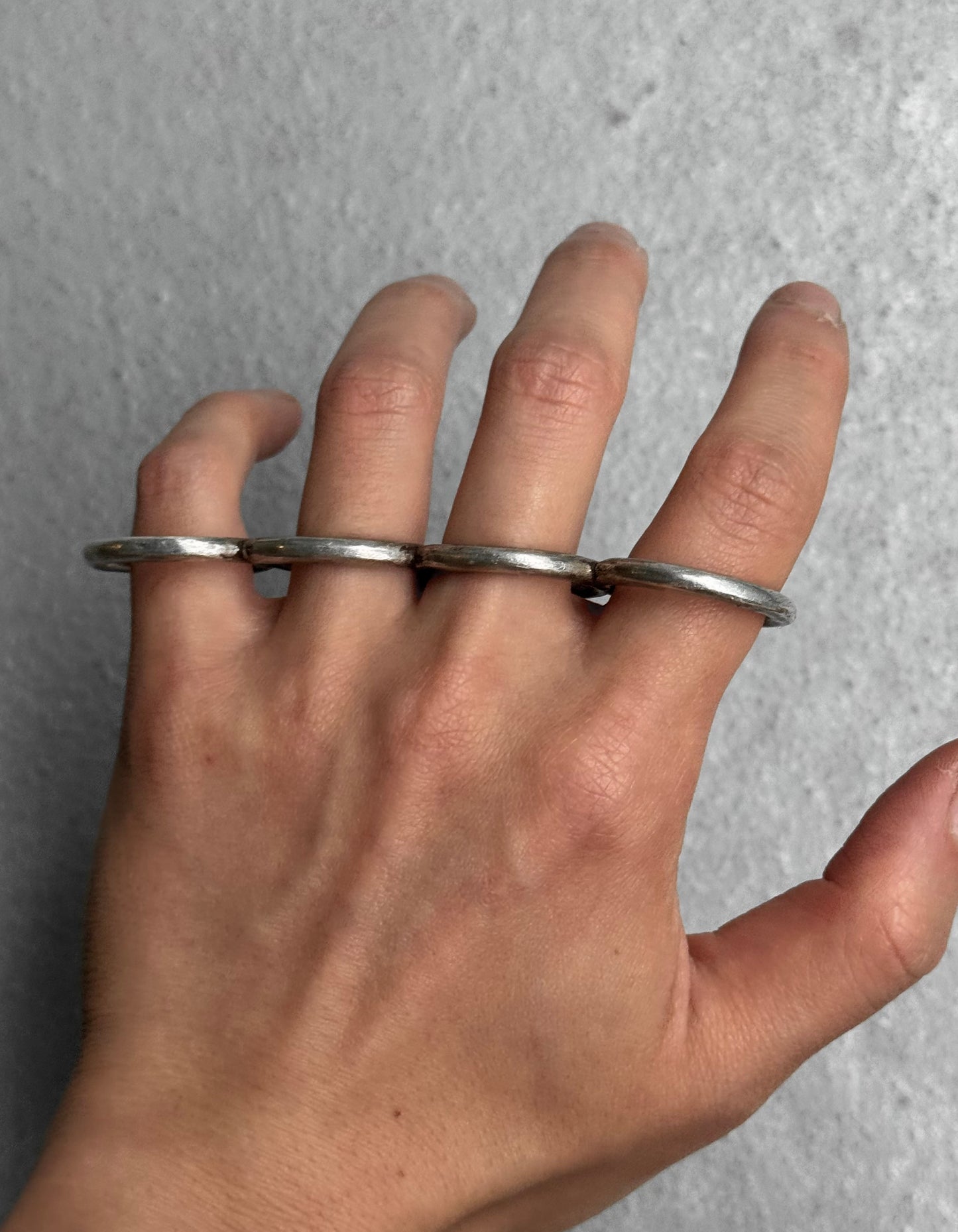 Carol Christian Poell ‘MM/1805’ Four-fingers Interlinked Silver Ring