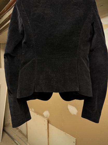 Rick Owens AW16 "MASTODON" Cotton Linen Single Button Velvet Blazer