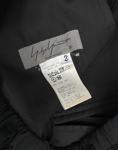 Yohji Yamamoto POUR HOMME AW19 Side Button Drop-crotch Wool Trousers