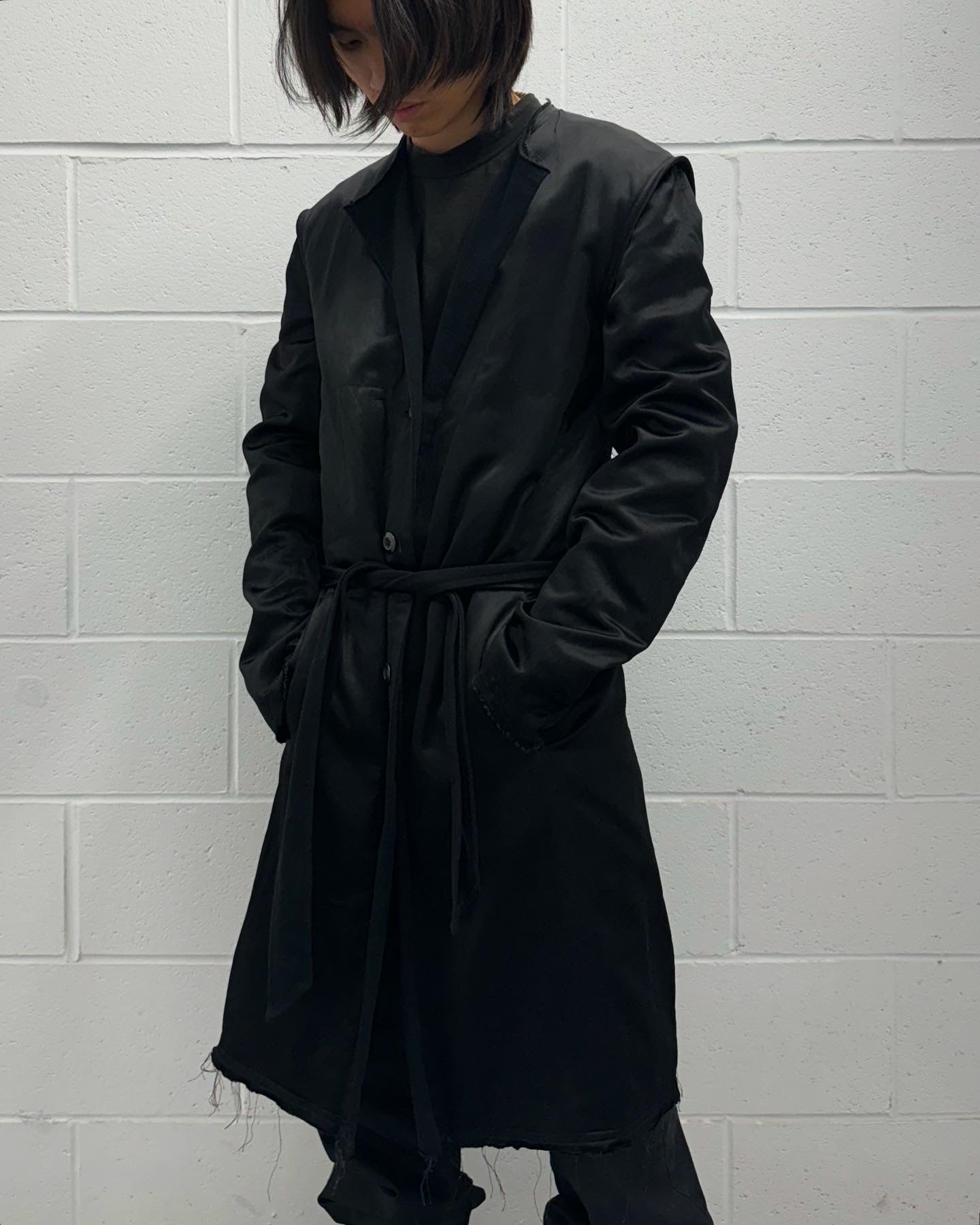 ATTACHMENT by Kazuyuki Kumagai Early 00s 2-in-1 Reversible Frayed Coat