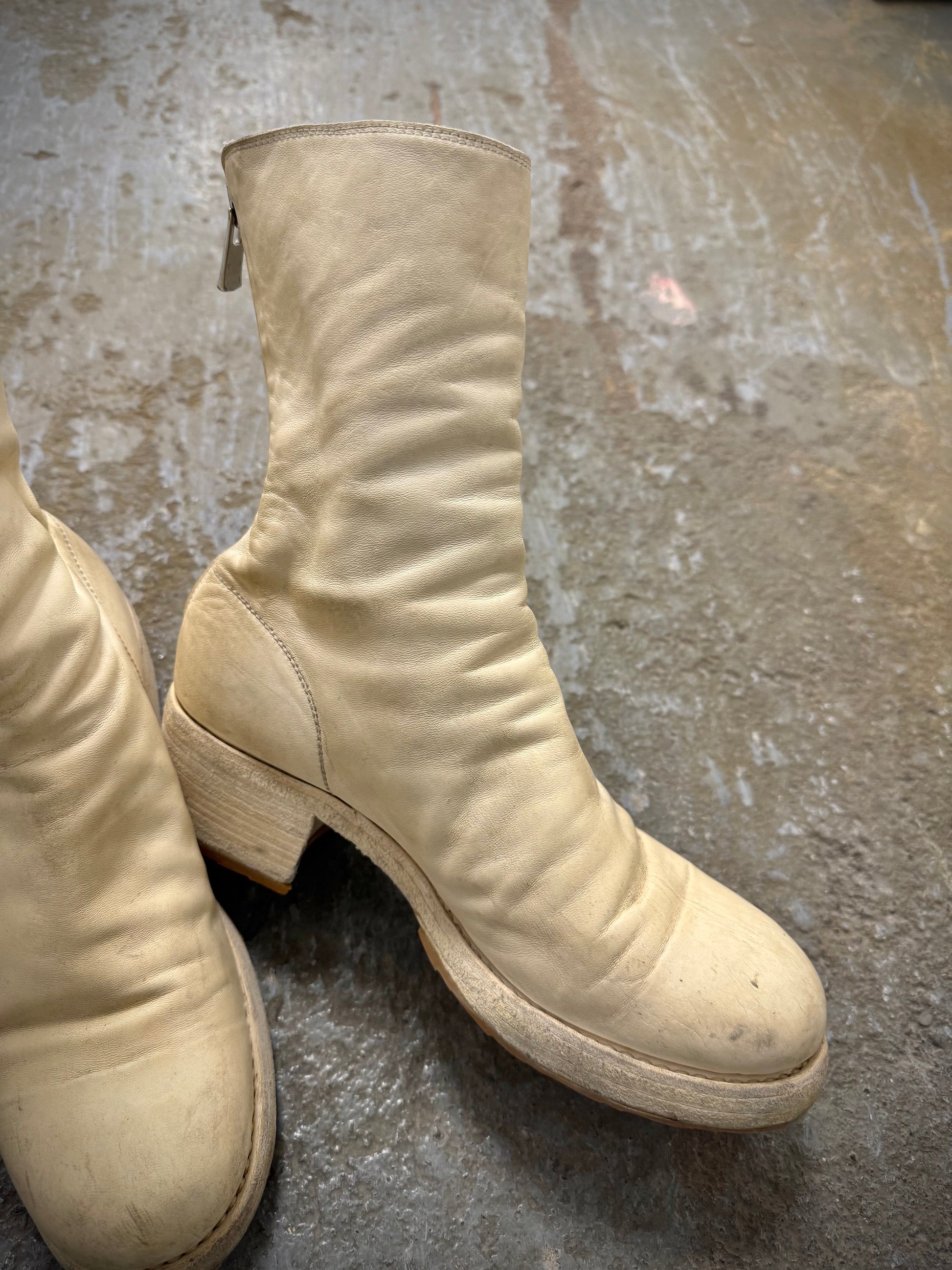 Other GUIDI 'B788Z' White Full-grain Horse Leather Back Zip Boots detail | DRIEW GARMENTS