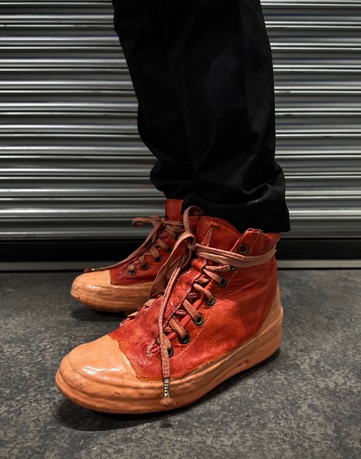 Carol Christian Poell ‘AM/2524 ROOMS-PTC/13’ Object-dyed Kangaroo Leather Drip Sneakers