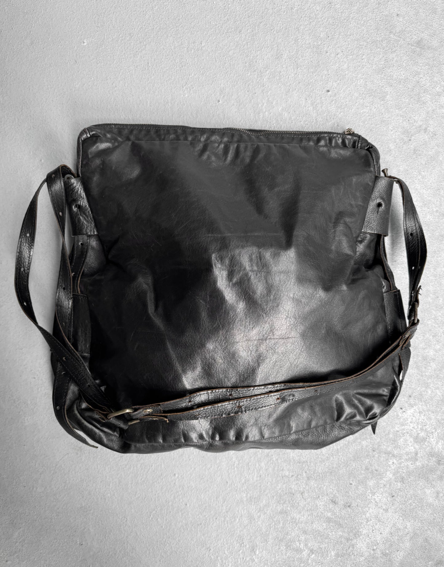 Jas M.B Early 00s Steerhide Leather Pilot Messenger Bag