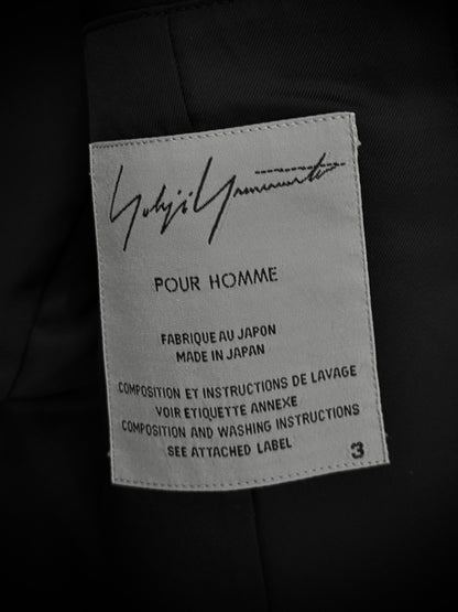 Yohji Yamamoto POUR HOMME AW07 Double Layered Notch Lapel Multi Button Blazer detail | DRIEW GARMENTS
