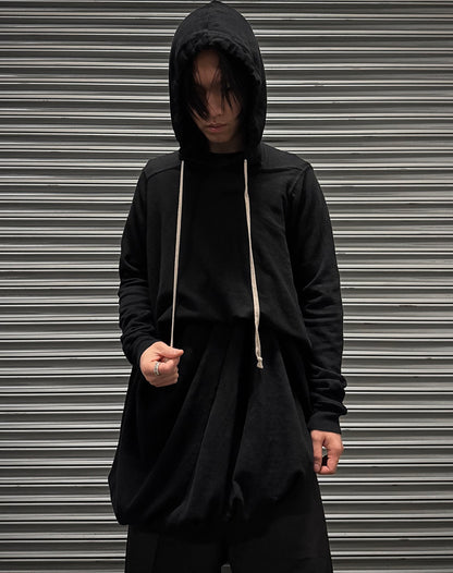 Rick Owens DRKSHDW AW17 “GLITTER” Deformed Seahorse Drawstring Hoodie