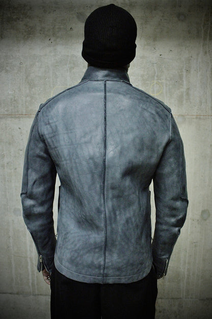 Carol Christian Poell SS00 'LM/2700-IN CORSS-PTC/029' Object-dyed Lined Pinch Seam Horse Leather Fencing Jacket