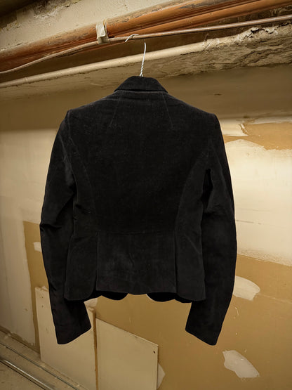 Rick Owens AW16 "MASTODON" Cotton Linen Single Button Velvet Blazer