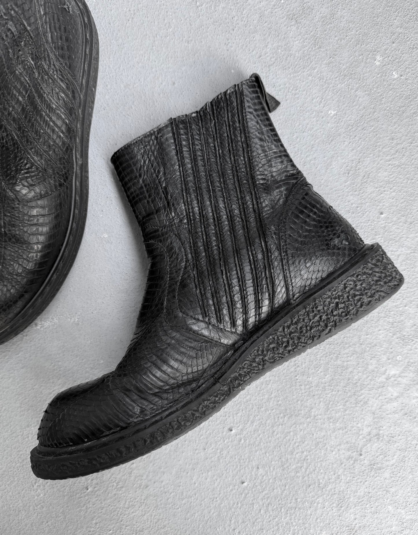 Rick Owens SS09 “STRUTTER” Python Skin Engineer Boots