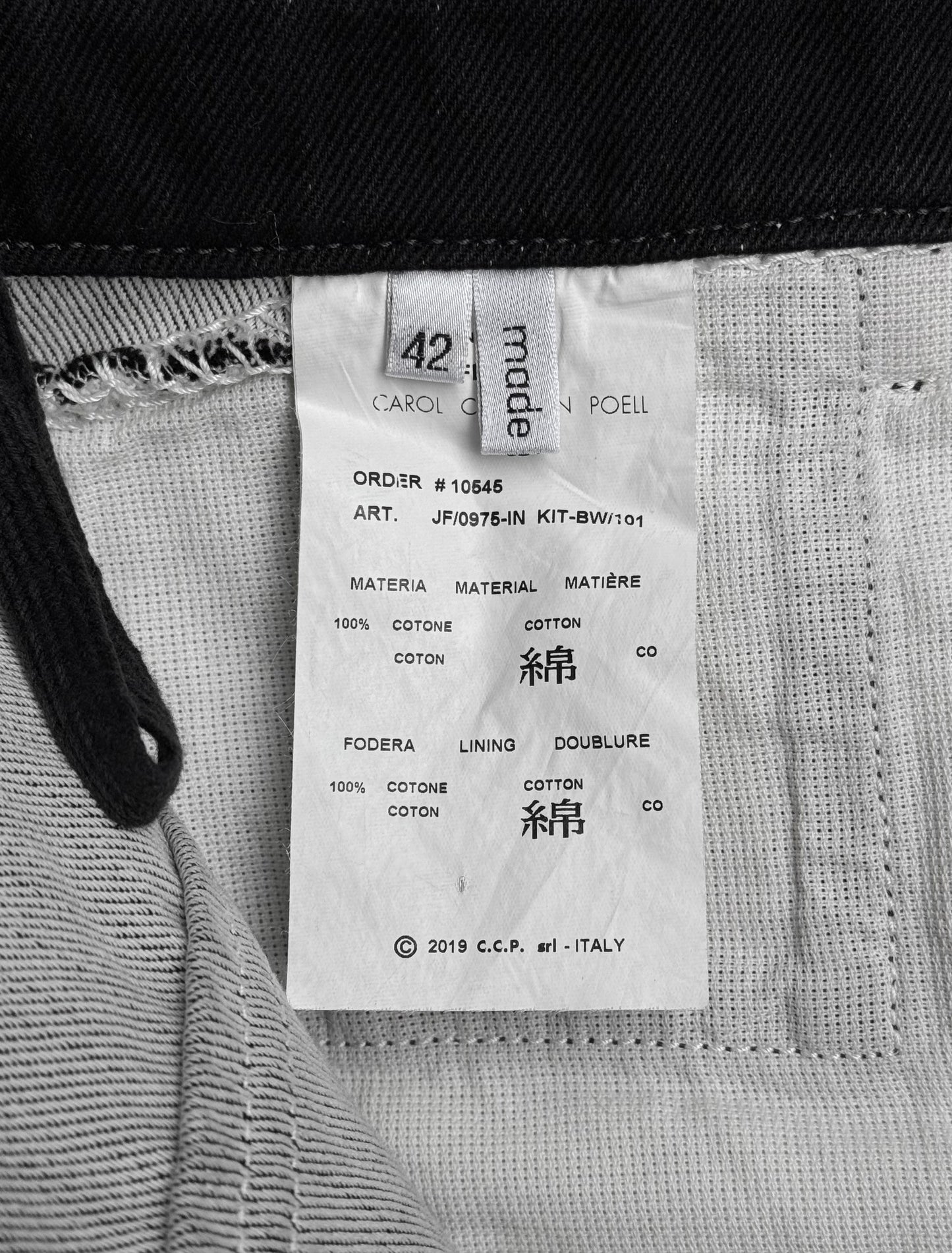Carol Christian Poell ‘JF/0975-IN KIT’ Dead-end Overlock Denim