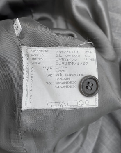 Helmut Lang Vintage 90s Heather Grey Button-up Jacket