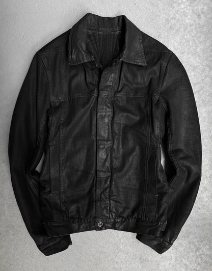 Rick Owens DRKSHDW AW15 “SPHINX” Waxed Denim Lung Worker Jacket