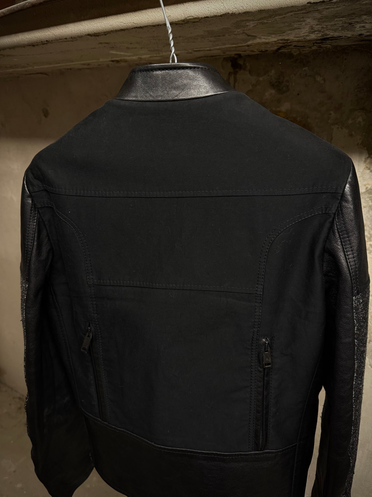 BALENCIAGA by Nicolas Ghesquière AW2012 Buffalo Leather Hybrid Rider Jacket
