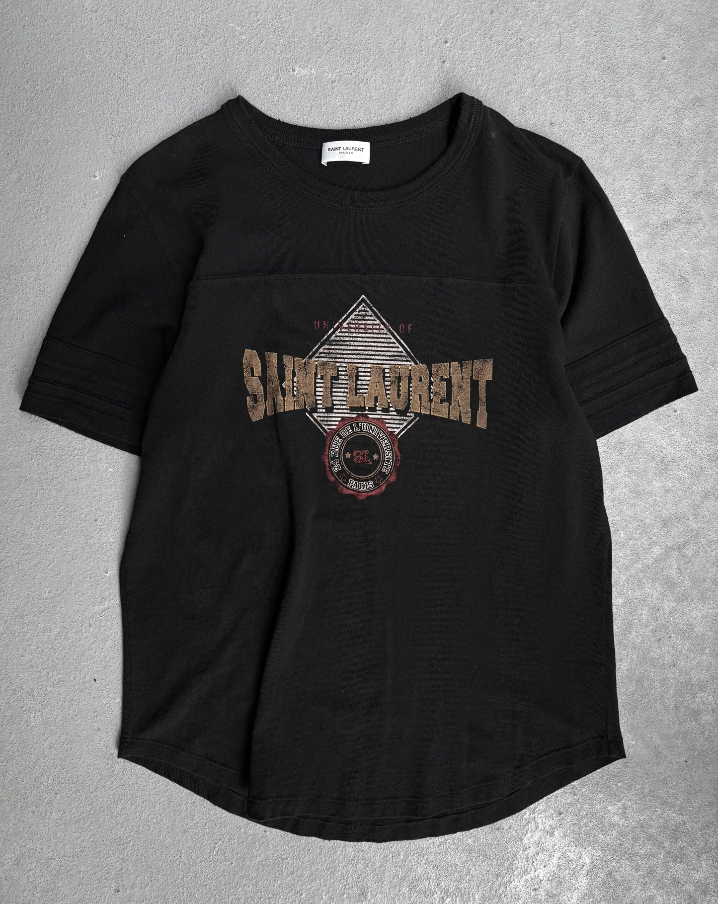 Saint Laurent Paris SS21 University Alumni Logo T-shirt