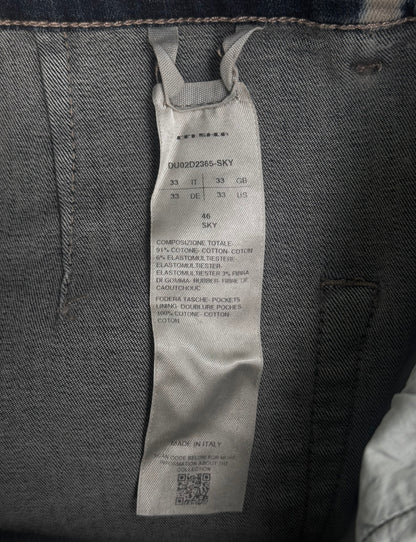 Rick Owens DRKSHDW AW24 "PORTERVILLE" SKY Bolans Bootcut Denim