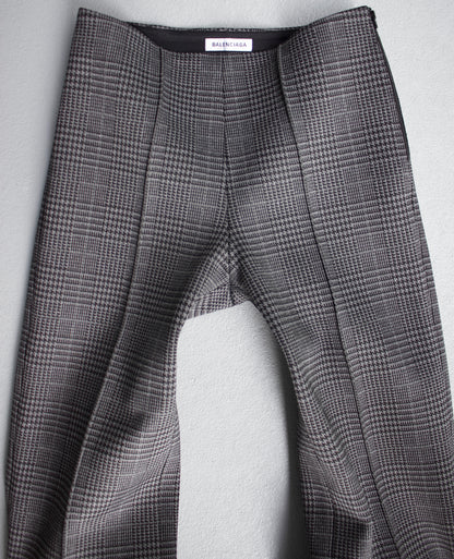 BALENCIAGA SS21 Neoprene Houndstooth Over-printed Pants