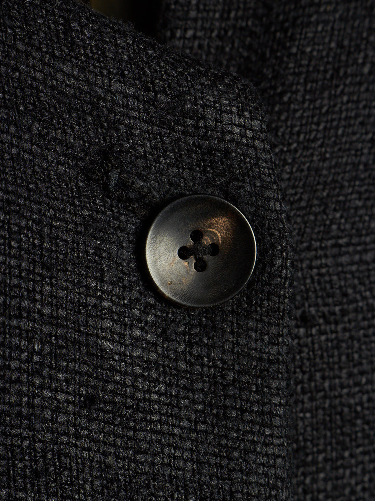 Aleksandr Manamïs 2010s Charcoal Grey Raw Silk Frayed Hem Coat