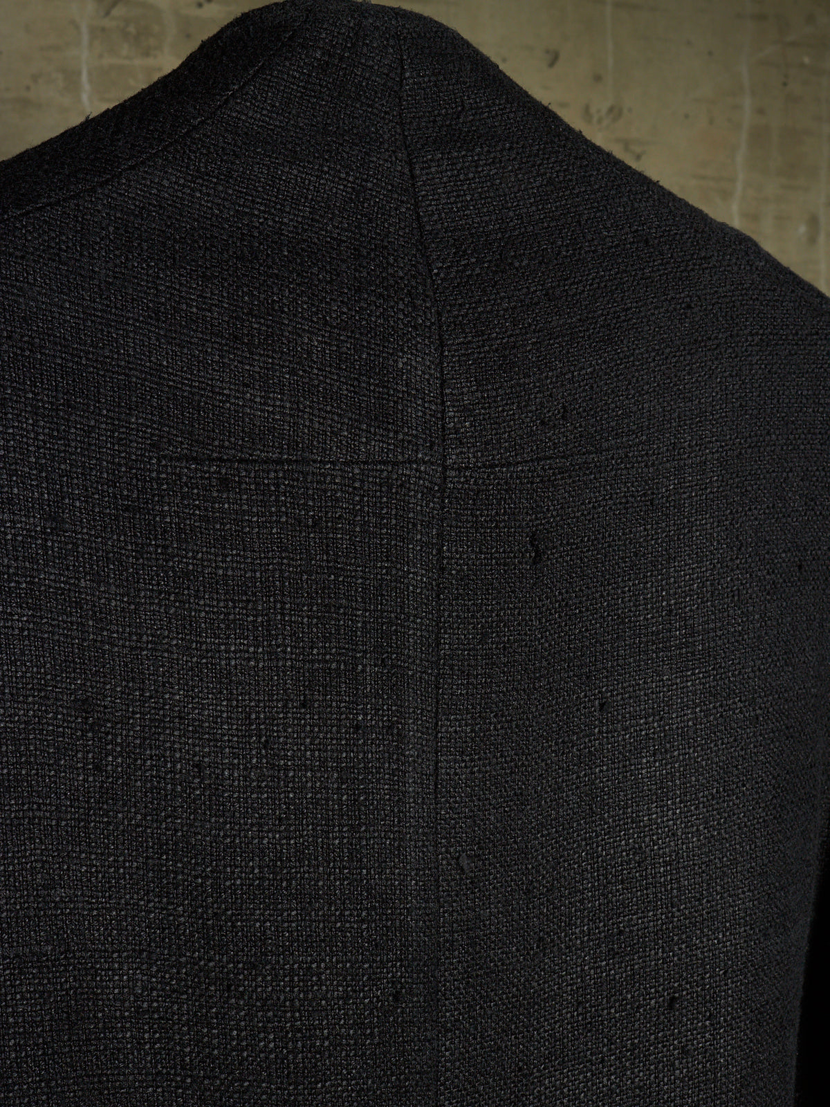 Aleksandr Manamïs 2010s Charcoal Grey Raw Silk Frayed Hem Coat