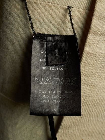 Aleksandr Manamïs 2010s Charcoal Grey Raw Silk Frayed Hem Coat
