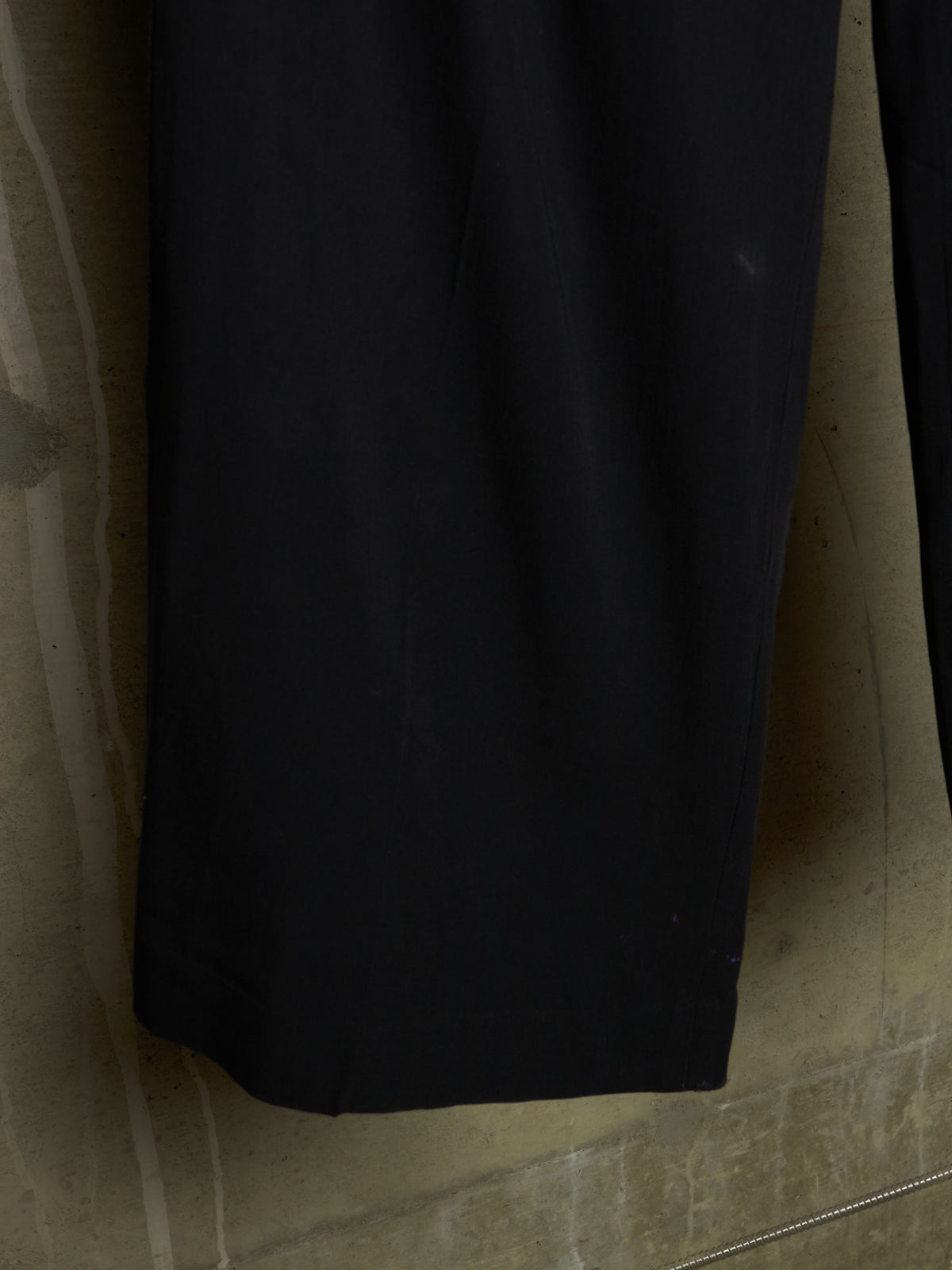 Ann Demeulemeester 90s Black Velvet Side Stripe Wide Leg Tuxedo Trousers